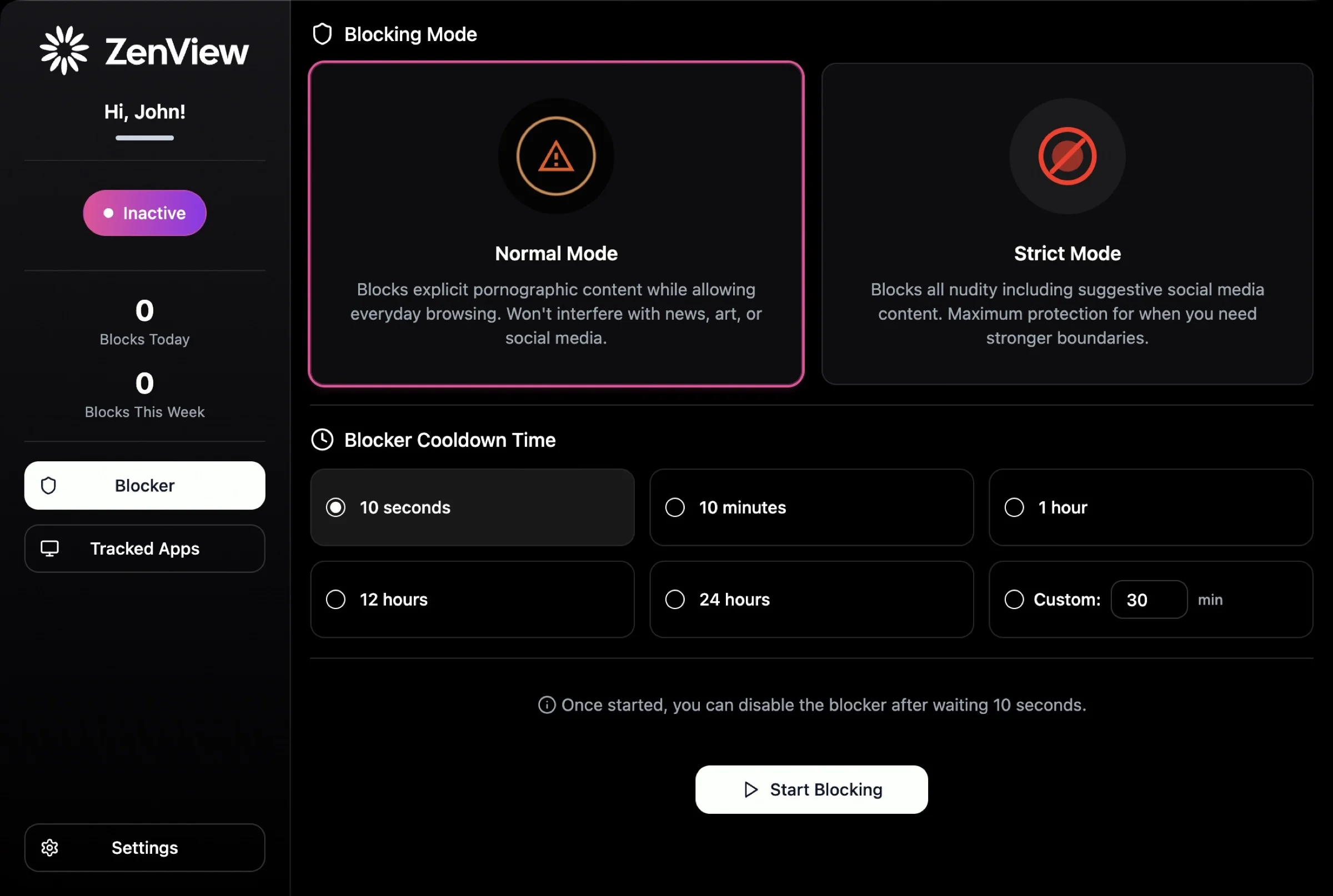 ZenView porn blocker for Mac with visual detection technology